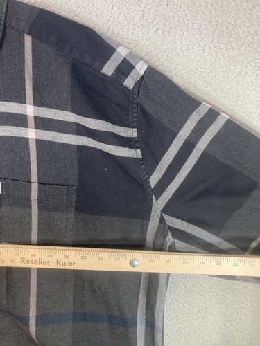 Barbour Shirt Mens 2XL XXL Black Tailored Fit Plaid Flannel Button Down Classic - Picture 5 of 11