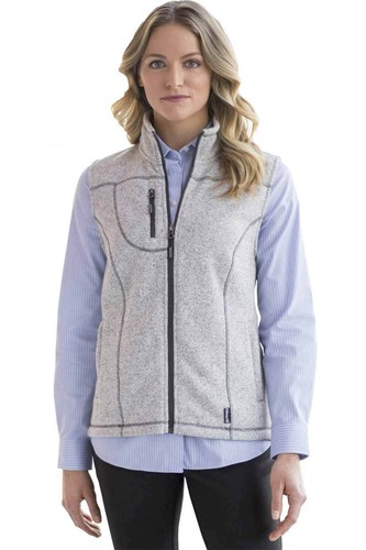 Edwards Garments 6463 Women's 100% Poly Sweater Knit Fleece Vest With Pockets - Picture 3 of 5