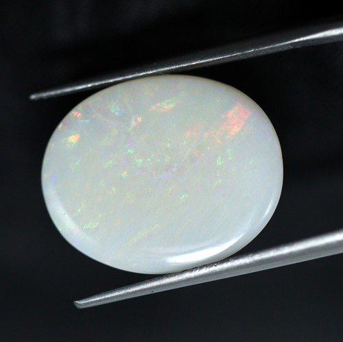 19 x 15 mm Oval Shape Untreated Natural Loose Firing White Opal Gemstone 6.89 Ct - Picture 6 of 10