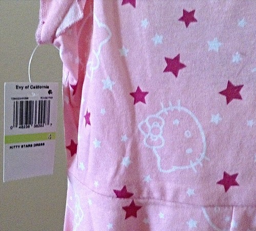 Hello Kitty Summer Dress Brand Knee Length One Piece Cotton Blend Size 4 NWT - Picture 5 of 12