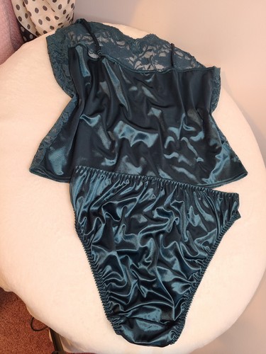 Rare ✨️ Vtg Victoria's Secret Second Skin Satin & Lace Cami/ Panty Set Size Lg - Picture 6 of 8