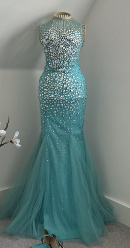 Crystal Mermaid Party/weddingProm Handmade Dress UK10 #ListingsInLights - Picture 4 of 12
