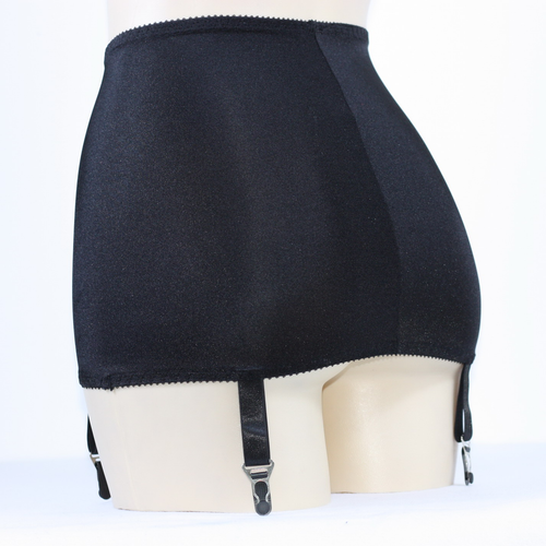Luxallacki High Waist Open Bottom Girdle Skirt with Garter Straps for Stockings - Picture 4 of 17