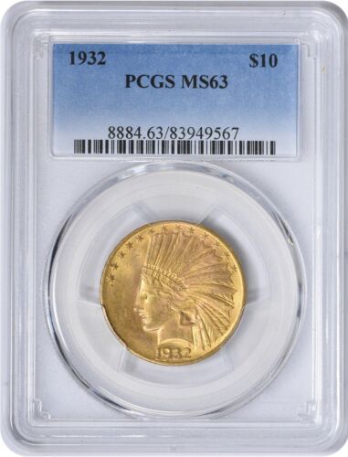 1932 $ 10 Gold Indisch MS63 PCGS - Bild 1 von 4