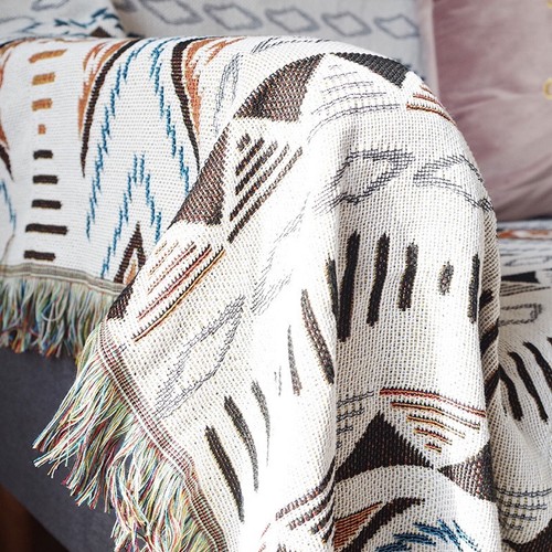 Large -XXL Tribal Indian Aztec Deco Sofa Throw Blanket Beach Camping Picnic Rug - Bild 12 von 17