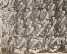 WWI Army Soldiers Field Gear 20th Infantry Regiment Bugle Real Photo Postcard