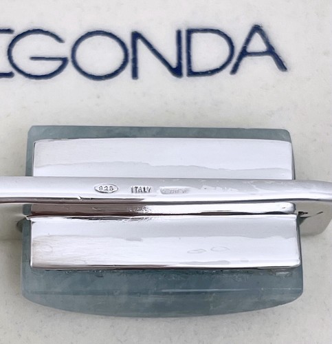 Pianegonda gioielli donna collana choker rigida in argento 925% e Acquamarina - Foto 10 di 21