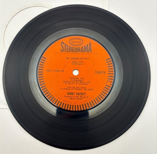 Bobby Hackett A String of Pearls Compact 33 Jukebox EP Vinyl Big Band Jazz Epic - Imagen 4 de 6