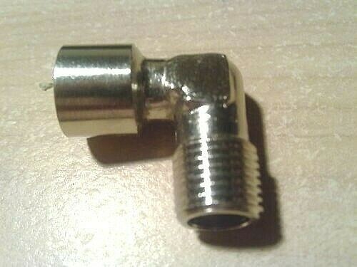 3/8 BSP Stecker auf Buchse Winkelverschraubung, Messing vernickelt