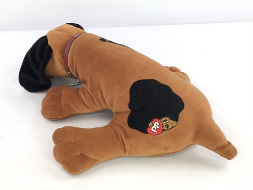 Vintage 1985 Pound Puppies Puppy Tonka 18” Brown Black Spots Clean W/ OG Collar - Picture 2 of 5
