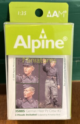 Alpine Miniatures 35085, German Heer Pz Crew #2, Maßstab 1:35 NEU
