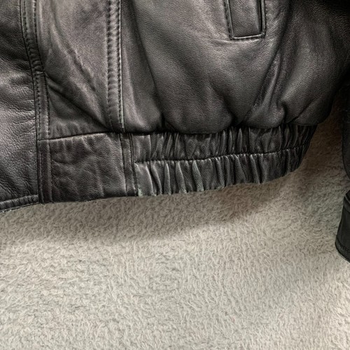 Wilsons Giacca Pelle Uomo XL Bomber Pelle Studio Full Zip Nero* - Foto 14 di 19