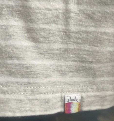 Slvdr Shirt Mens Extra Large Gray Red Stripe Long Sleeve Cotton Casual XL Crew - Picture 5 of 9