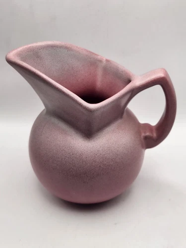 Vintage Niloak Pottery Creamer Pitcher Ozark Dawn II  Mauve Ombre Color Glaze