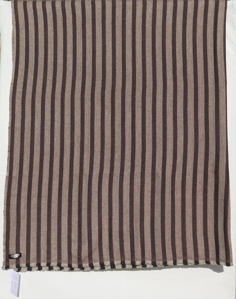 Cachemira|Manta/Tiro|Telar a mano|Nepal|"Natural"|Tejido mixto de 3 colores|B++ Foto 3 de 4