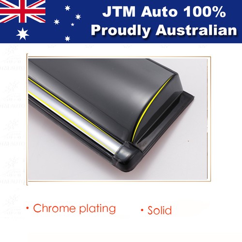 INJ Chrome Weather Shield Weathershield Window Visors to suit LDV T60 2017+ - Picture 5 of 6