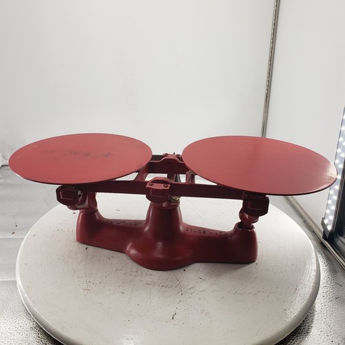 Escala Penn Vintage Latón Hierro Fundido Rojo Balanza Balanza Balanza Escala Roja