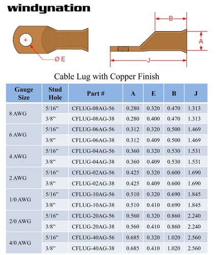 Copper Cable Lug Ends Terminal Ring Connectors + Adhesive Heat Shrink Tubing - Picture 31 of 76