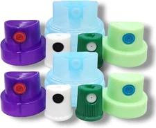 Replacement Female Spray Paint Caps for Rusto Variety Pack (10)