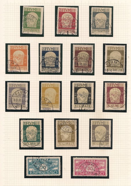 Italy FIUME 1920 D'Annunzio Set + Express Set Fine Used Italy FIUME 1920 D'Annunzio Set + Express Set Fine Used