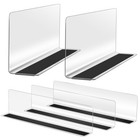 5 Pcs Plastic Shelf Divider L Shaped Magnetic Baffle for Store Commodity
