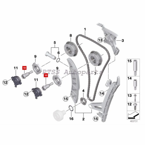 OEM 11367583820 2 pcs Vanos Center Valve for BMW 228i 320i 420i X1 X3 X4 X5 Z4 - Picture 3 of 7