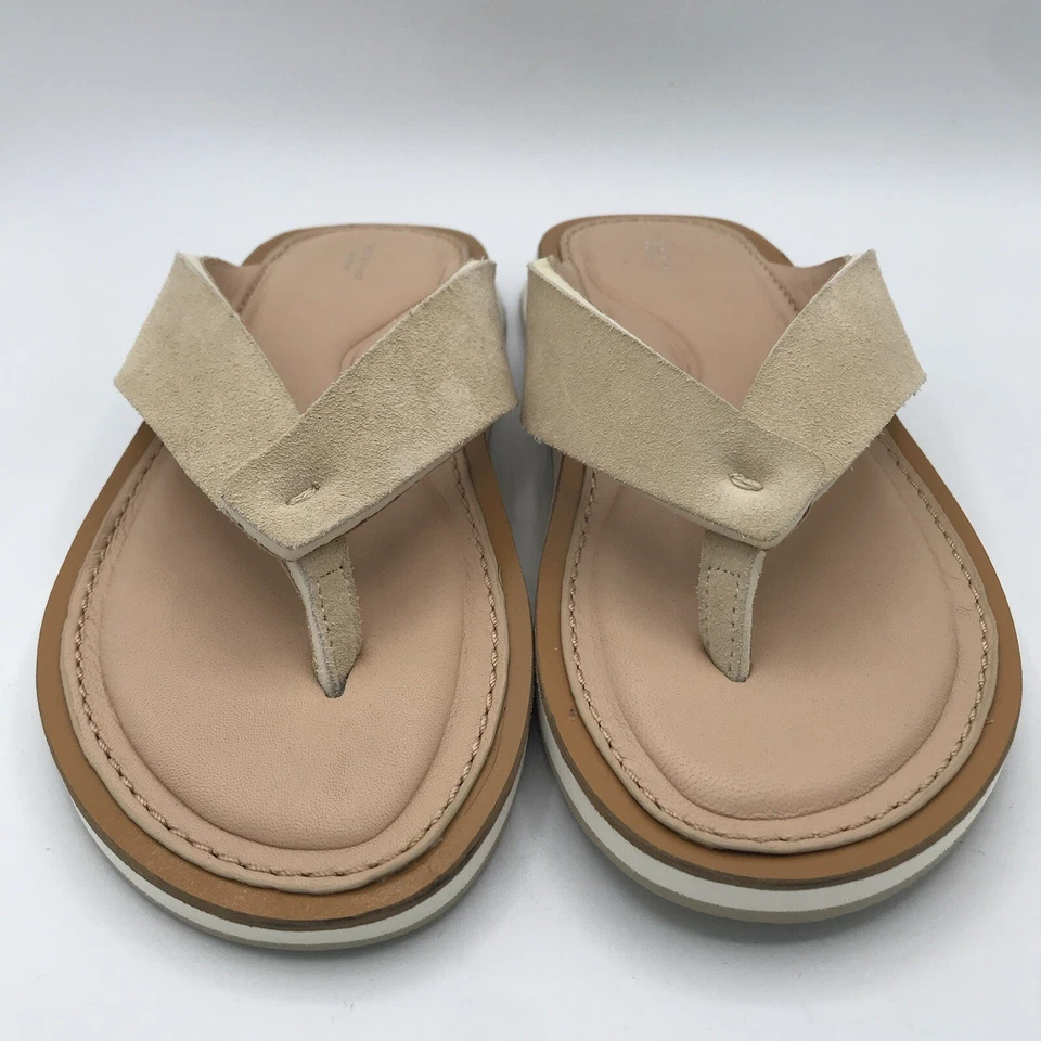 NUEVAS Chanclas Rag and Bone Parker Tanga Sandalias Tostado Arena Talla 9 US 39 $195 Gamuza Foto 2 de 4