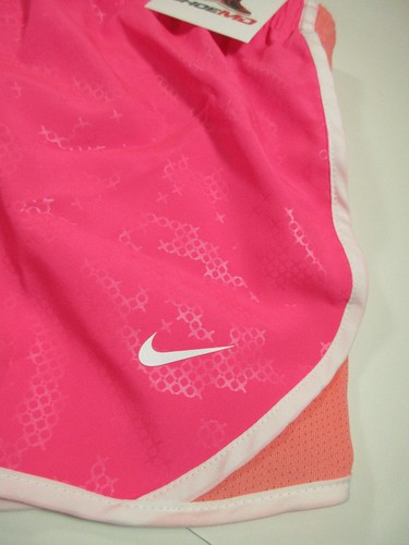 NIKE GIRLS ACTIVE RUNNING SHORTS PINK/ WHITE SIZE SMALL- XTRA LARGE  NWT - Picture 3 of 4