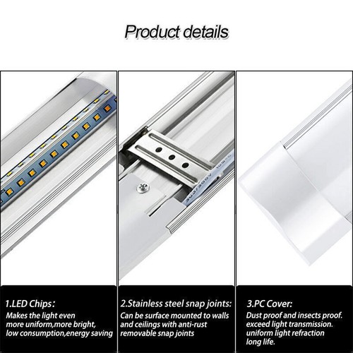 40W 120cm LED Röhren Feuchtraumleuchte Werkstatt Garage Lampe Deckenleuchte Lamp - Bild 3 von 10