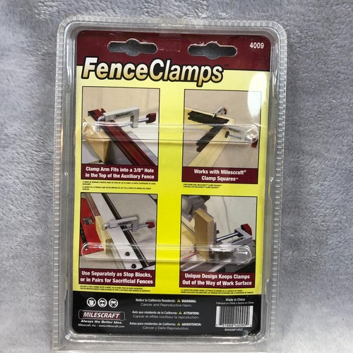 NIP Milescraft 2 piece 4009 Fence Clamps Silver 1/2 inch to 5 3/4 inch - Picture 3 of 7