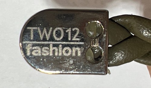 Two12 modische Damen Damen Böhmisch Boho Geflecht Leder Taille Gürtelkrawatte grün - Bild 4 von 6
