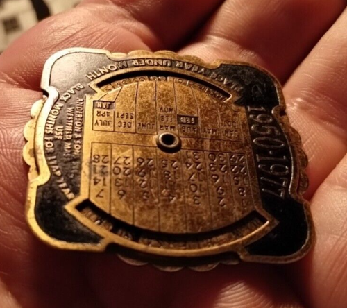 Vintage Marine Trust Company Buffalo New York 1950-1977 Metal Pocket Calendar - Picture 4 of 4