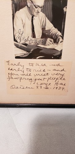 vintage GEORGE ADE 1939 Photo double Signature framed - Picture 2 of 5