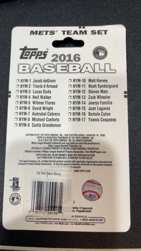 2016 Topps New York Mets Baseball 17 Card Factory Sealed Team Set - Foto 2 di 2