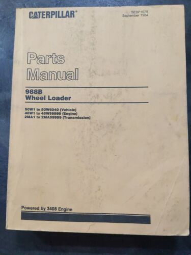 CAT Caterpillar 988B Wheel Loader Parts Manual