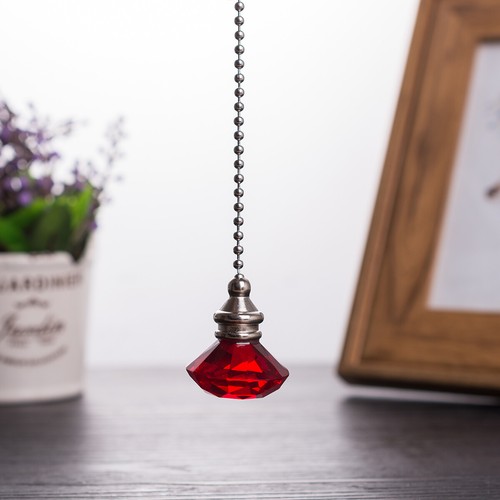 One Pair Diamond Crystal Pull Chain Connector Ceiling Light Fan Chain 50cm Gifts - Picture 9 of 48