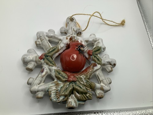 Tii Collections C2282 CRMC Cardinal In Snowflake Hanging Decor