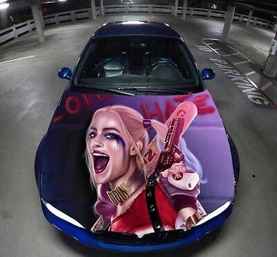 Car Bumper Sticker,Car Decal For Girl Q258 Hood Wrap Decals Car Hood Decal Harley Quinn Decal Car Accessories Harley Quinn Sticker