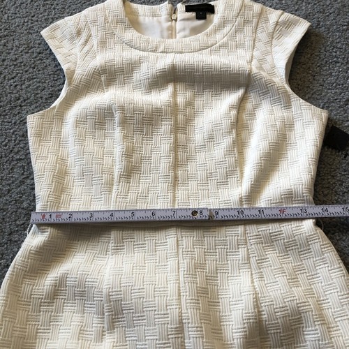 Worthington Women’s Sheath Dress Sz 4 White Weave Cap Sleeves Business Party - Picture 10 of 14