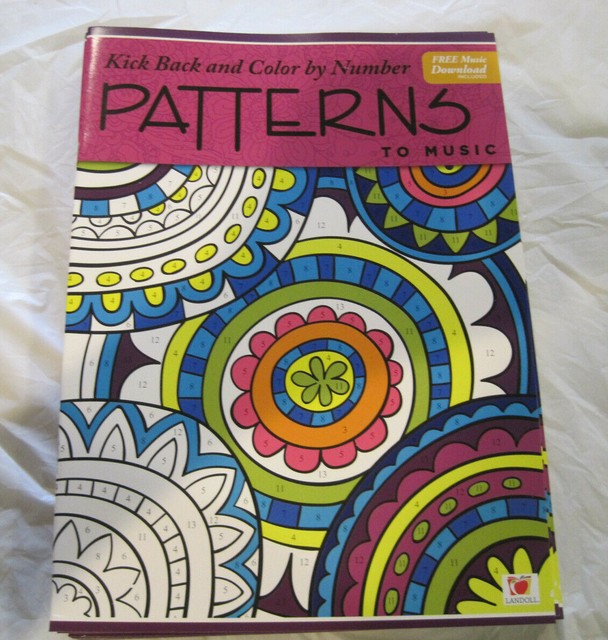 Download Color By Number To Music Patterns Adult Coloring Book W Music Download New Lbde5 Ebay
