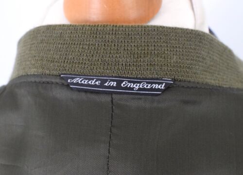 New RICHARD JAMES Forest Green Linen Bomber Jacket Size 38R/48R Medium Blouson - Picture 11 of 19
