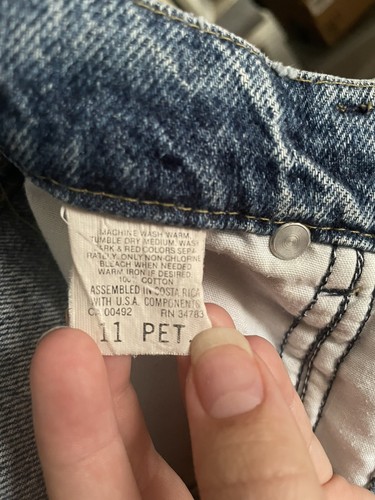 Vintage Lee Jeans Damen 11 Pet dark Acid Wash Petite High Waist Mom Jeans - Bild 7 von 8