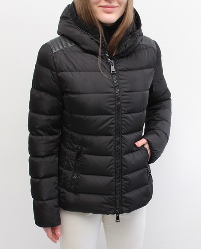 Giubbotto piumino trapuntato donna MONCLER Tetras con cappuccio nero RARO taglia 3 ~M - Foto 5 di 14