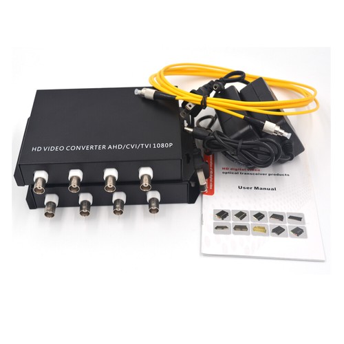 HD 4 Video to Fiber Optical Media Converters 1080p 960p 720p TVI CVI AHD CCTV FC - Picture 6 of 6