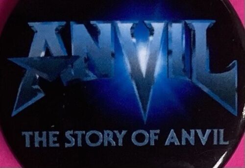 Rare 1.5" Vintage Music Novelty Pin-Back Button ANVIL “The Story of Anvil” - Picture 2 of 3