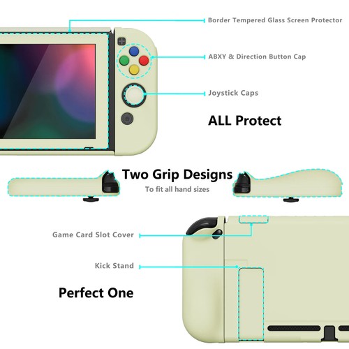 PlayVital AlterGrips Dockable Protective Case for Nintendo Switch Antique Yellow - Picture 5 of 5