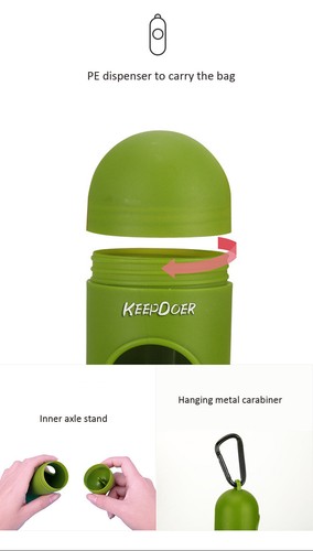 Biologisch abbaubarer Kompost Hund Katze Haustier Koop Schaufel Abfall Poo Beutel Spender Halter - Bild 10 von 14