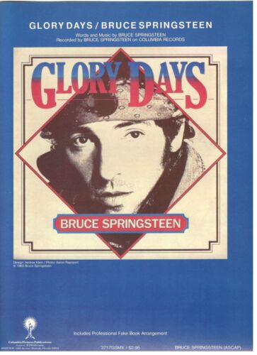 BRUCE SPRINGSTEEN "GLORY DAYS" SHEET MUSIC-PIANO/VOCAL/GUITAR/CHORDS-1984-NEW!! - 第 1/1 張圖片
