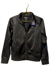 NWT Champion Black Full Zip Track Jacket Boys Large L w/ Blue Logo on Sleeve