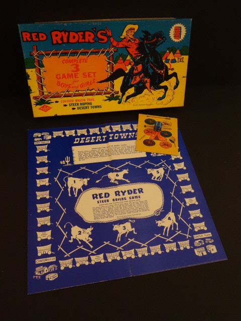 All Original Built Rite RED RYDER 'S 3 Game Set Red Ryder Enterprises 1956 All Original Built Rite RED RYDER 'S 3 Game Set Red Ryder Enterprises 1956